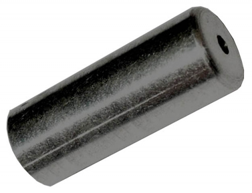 Заглушка-наконечник на оплетку троса Ø5мм, алюм, черная, упак 100шт. для велосипеда