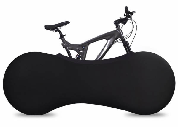 Чехол “велоносок”, укрывает колеса неразобранного велосипеда, чёрный.