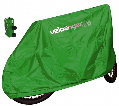 Чехол-накидка для всех размеров велосипедов, зеленый (без снятия колёс).