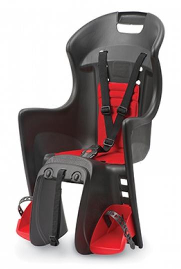 Кресло детское, модель BOODIE RMS, заднее, на багажник, черно-красное.