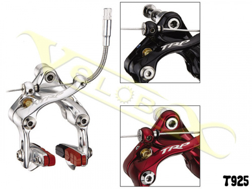 Тормоз клещевой задний, красный, кованый TT6 алюм, с регулир картридж колодками, титан крепеж. для велосипеда