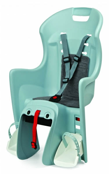 Кресло детское, модель BOODIE CFS Light, на багажник, сине-белое.