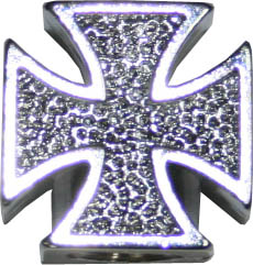 Колпачок для A/V в виде готического креста, серебристый.