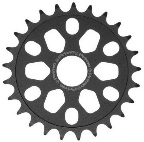 Звезда передняя 28T, 1/2"х1/8", черная, фрезеров AL-7075, облегченная. для велосипеда
