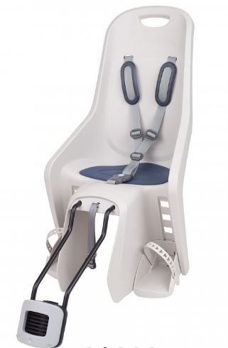 Кресло детское, модель BUBBLY maxi+, для 29", заднее, на подседельную трубу, светло-серое/синее.