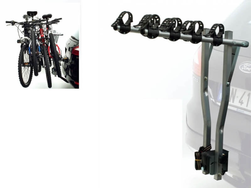 Багажник автомобильный для 3-х велосипедов, задний, стальной, на фаркоп (под шарик).