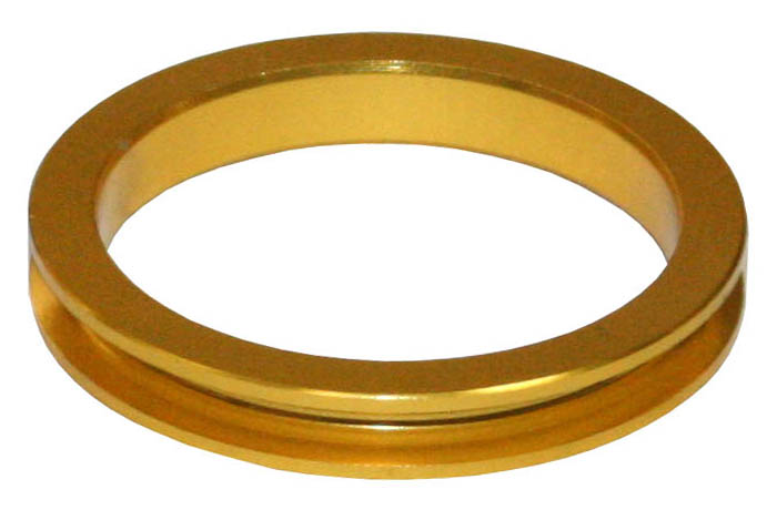Кольцо проставочное на рулевую колонку 1-1/8", "C" профиль, 5мм, золотое.