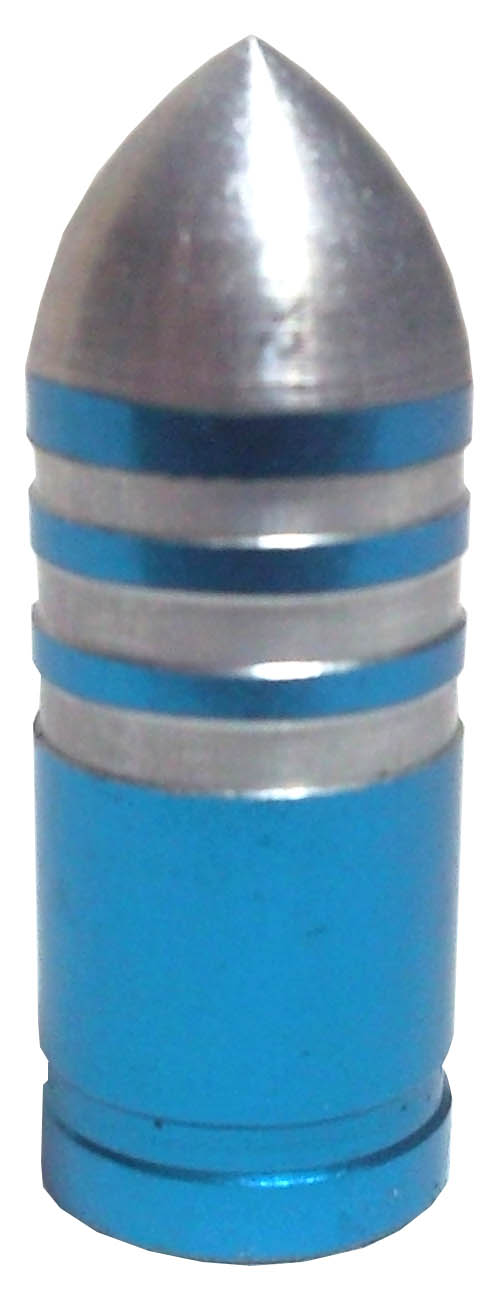 Колпачок для A/V в виде пули c насечкой, синий.