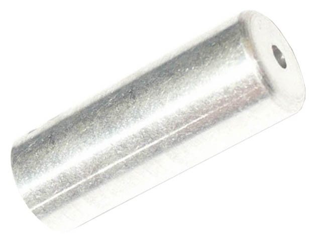 Заглушка-наконечник на оплетку троса Ø4мм, алюм, серебристая, упак 100шт.