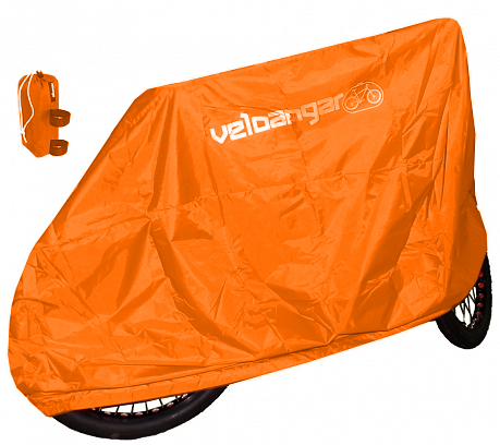 Чехол-накидка для всех размеров велосипедов, оранжевый (без снятия колёс).