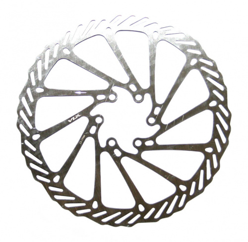Ротор Ø180мм, нерж сталь 2Cr13, с 6 болтами, 100г, VLX лого, инд уп. для велосипеда