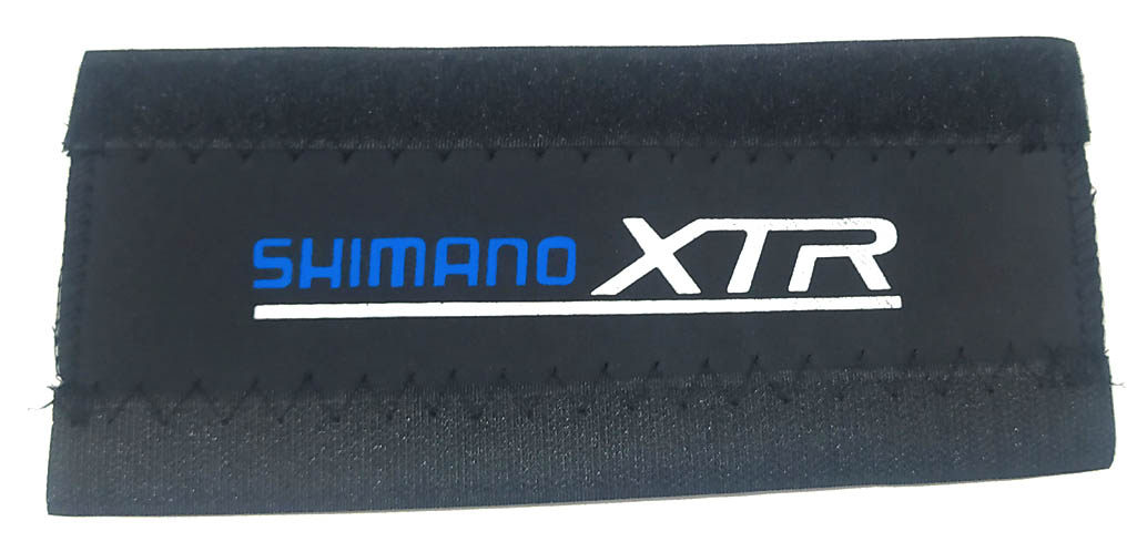 Защита пера от цепи 215х100мм, Shimano XTR лого, черная.