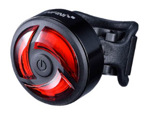 Фонарь задний, 30 COB, 5 реж, USB зарядка, алюм круглый корпус, крепёж на штырь, шлем, руку, инд уп.