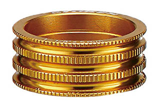 Кольцо золотое на шток вилки 1-1/8", "С"-профиль, 15мм, алюм, 1шт.