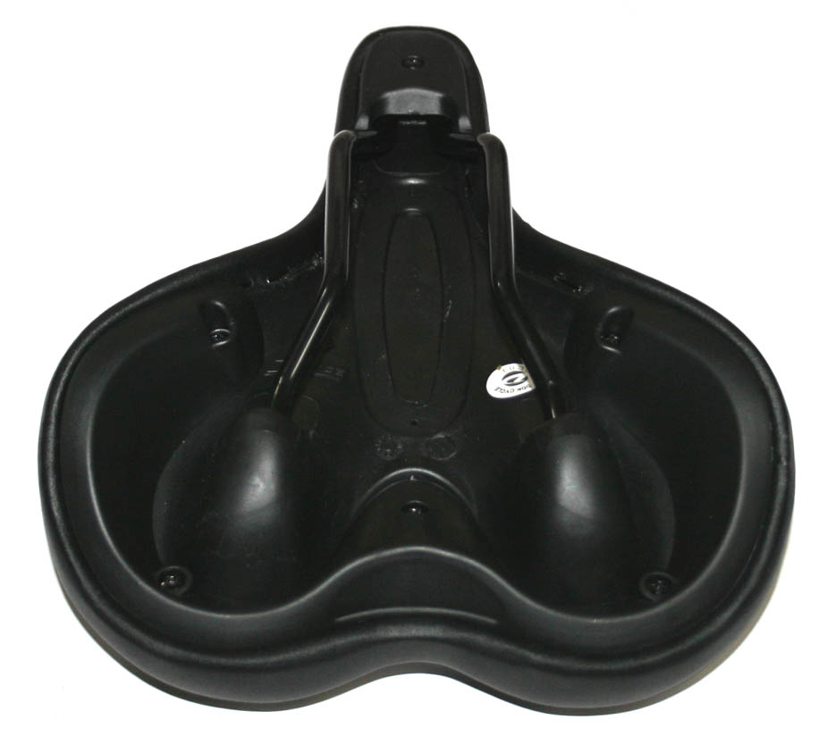 Седло 260x170мм, чёрное, тиснёное кружочками, с лого "VLX ACTIVE".