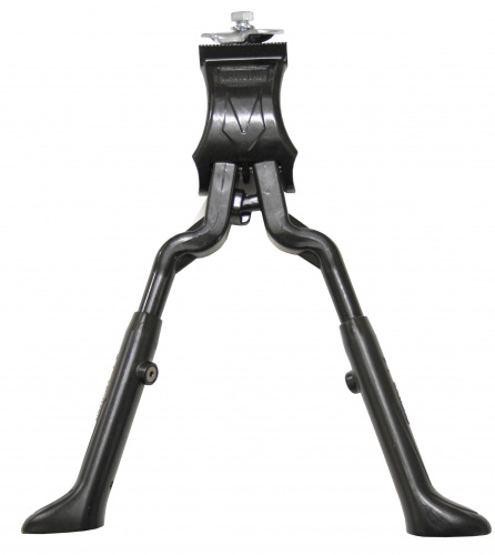Подножка центральная, 2 ноги, 24"-28", алюм, телескопическая, чёрная. для велосипеда