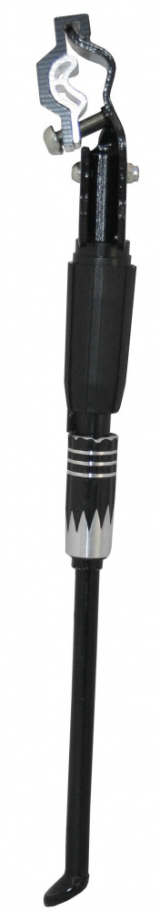Подножка на перо, 24"-28", алюм, телескопическая, регулируется вращением, чёрная.