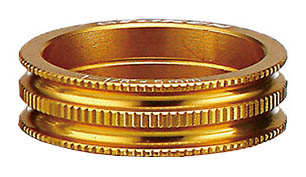 Кольцо золотое на шток вилки 1-1/8", "С"-профиль, 10мм, алюм, 1шт.