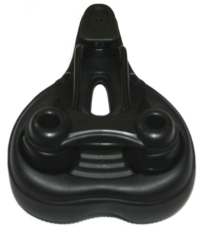 Седло 260x160мм, чёрное, с прорезью, с эластомерами, тиснёное точками, с лого "VLX Comfort Touch".
