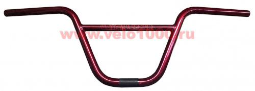 Руль 8.25"x29.5", красный, CR-MO, 2-x компонентный, баттированный.  для велосипеда