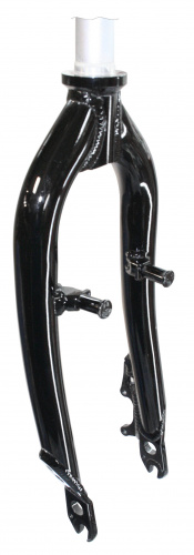 Вилка 24", шток 1-1/8", для V-brake и ДТ, шток и перья AL7005, круглые изогнутые, черная, 720г.  для велосипедов