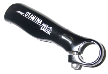 Рога на руль алюм, прямые, Ø29.3мм, 110мм, лого "Stamina Race", черные.  для велосипеда