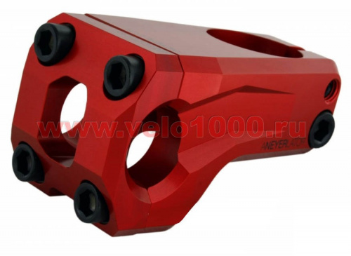 Вынос руля 1-1/8", E-50мм, 0*, красный, AL7075/T6, фрезерованный, суперлегкий, полые болты, инд уп. для велосипедов