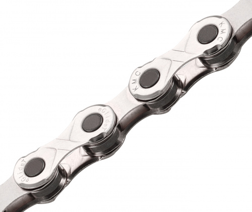 Цепь 1/2"x11/128", 132 зв, 9/10/11 скор, типа CUES, серебристая, с замком, 3х прочность, инд уп. для велосипеда