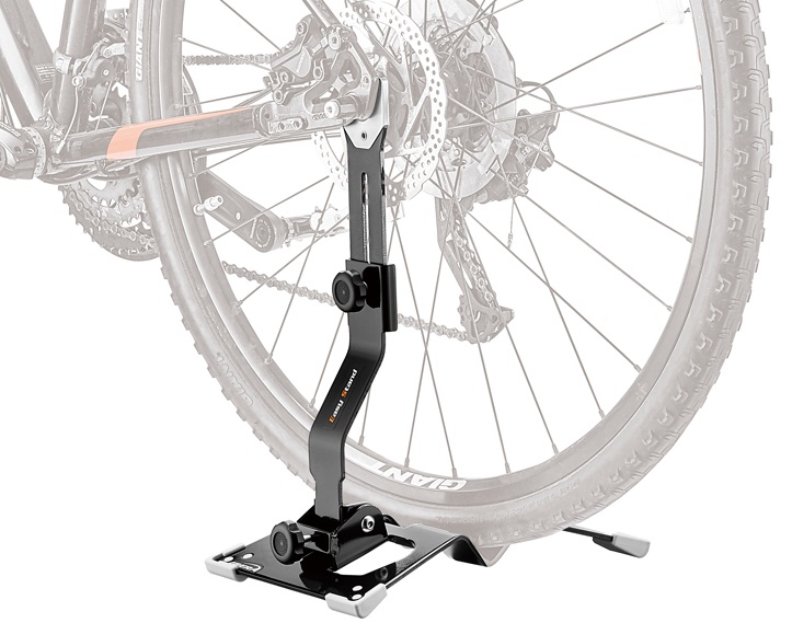 Стойка для велосипеда под заднюю ось 20"-29", регулируемая, складная, сталь, чёрная, max 15кг.