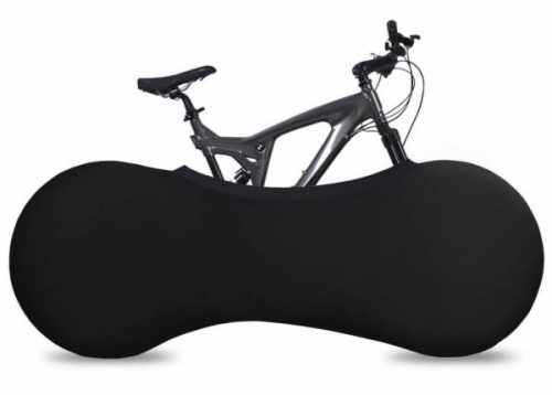 Чехол “велоносок”, укрывает колеса неразобранного велосипеда, чёрный. для велосипеда