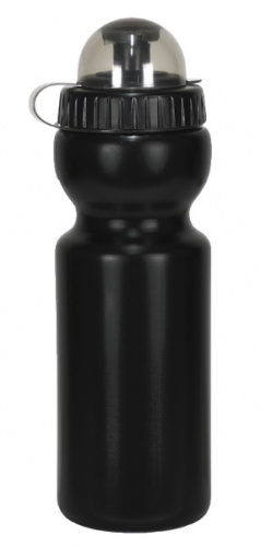 Фляга 0.75л, черная, с защитной крышкой.  для велосипеда