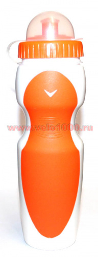 Фляга 0.75л, перламутрово-оранжевая, с защитной крышкой, кратоновые вставки с ароматом апельсина. для велосипеда