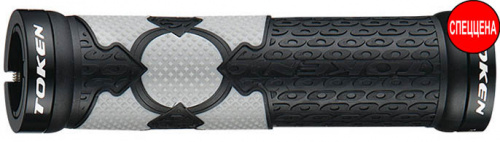 Грипсы 130мм, с 2 алюм lock-on, чёрные, серое "МТХ" лого. для велосипеда
