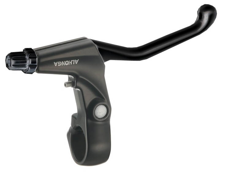 Ручки тормозные для V-brake, черные, алюм, под 3 пальца, 210г, б/уп. 
