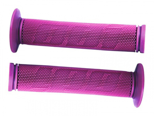 Грипсы 143мм, фиолетовые с пластик грипстопами. для велосипеда