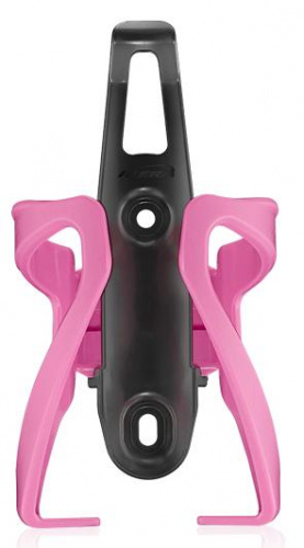 Флягодержатель пластик ABS, розовый, с регулировкой диаметра фляги 60-73 мм, 70г. для велосипеда