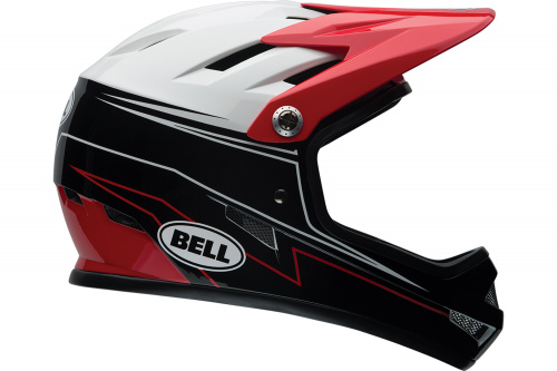 Шлем SANCTION, FULLFACE, черно-бело-красный, размер L. для велосипеда