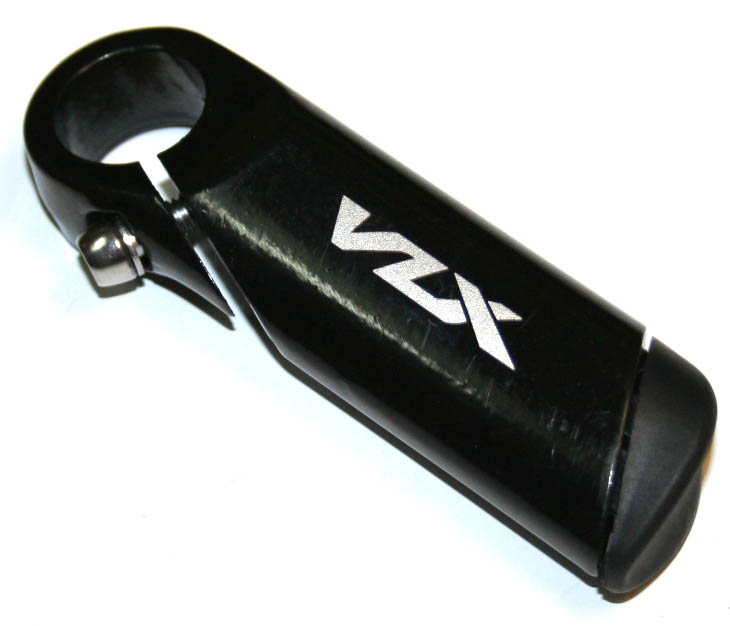 Рога на руль алюм, прямые, чёрные, VLX лого.