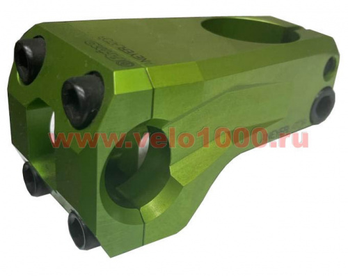 Вынос руля 1-1/8", E-50мм, 0*, зеленый, AL7075/T6, фрезерованный, суперлегкий, полые болты, инд уп. для велосипедов