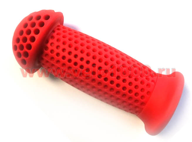 Грипсы детские 100мм резиновые красные с защитным ø40мм фланцем, без уп.