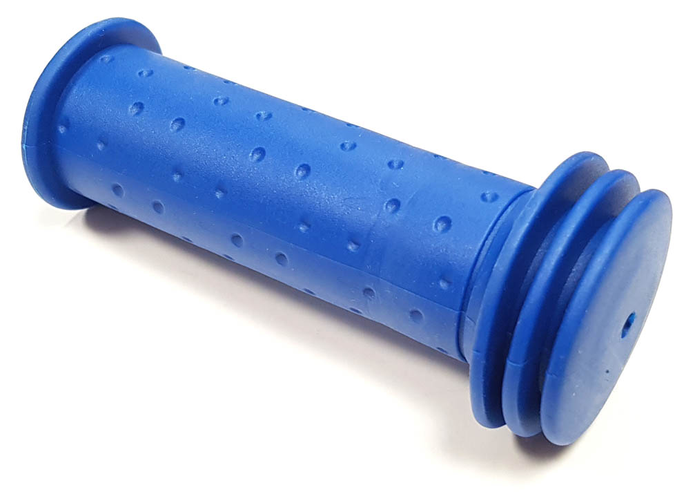 Грипсы детские 102мм резиновые синие с защитным ø41мм тройным фланцем, без уп.