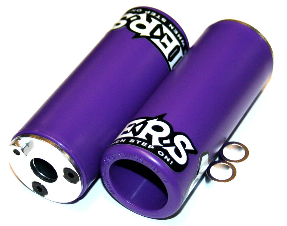 Пеги пластик фиолетовые, ø40х100мм, гладкие, под ось ø14мм, с адаптером под ось ø3/8".