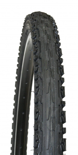 Покрышка 26"x1.95", жесткий корд, классический полуслик, антипрокол, чёрная. для велосипеда