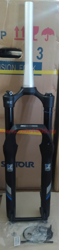 Вилка 27.5", шток 1.5-1-1/8", ход 130мм,черная,блок хода+регул отскока и компрессии,ось 15x110мм,ДТ для велосипедов