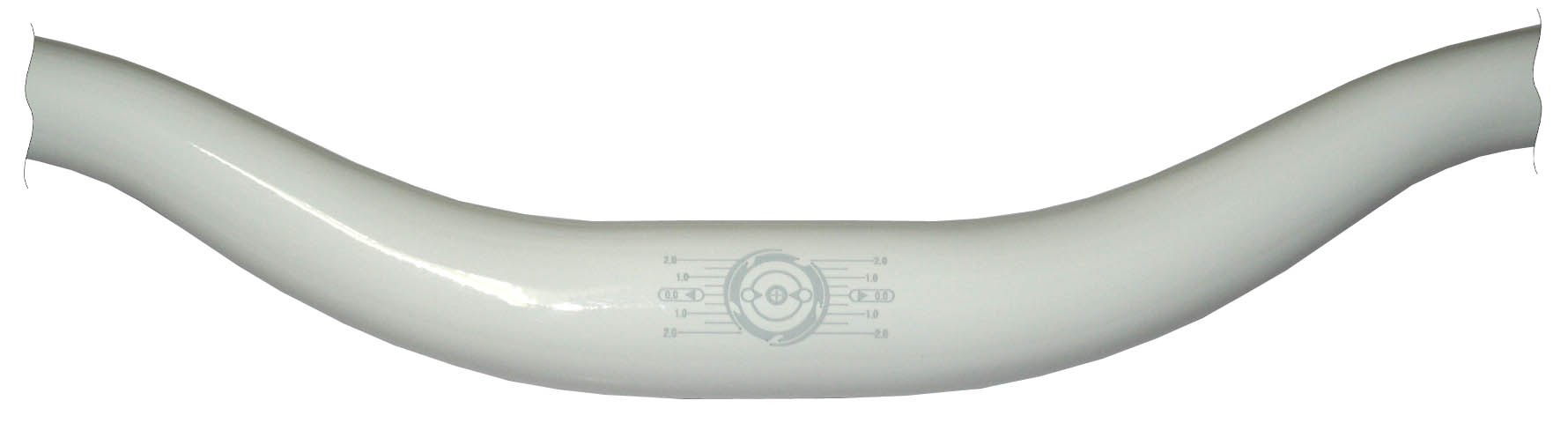 Руль алюм, Ø25.4х38х680мм, белый, 2-тянутый 3.0/1.4мм AL6061.