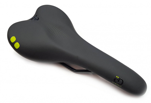 Седло 270x145мм, серии "Comfort Density", чёрный с лаймом дизайн. для велосипеда