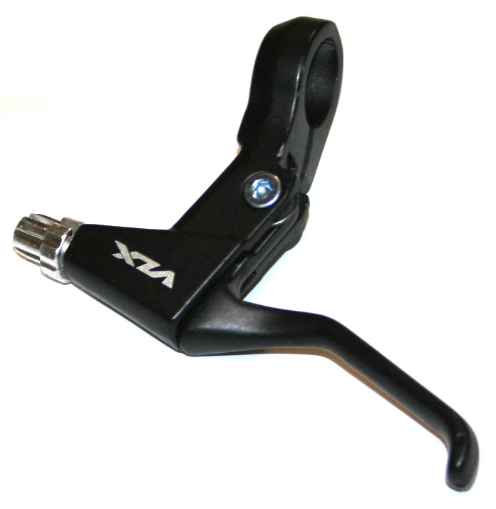 Ручки тормозные для V-brake, алюм, черные, под 2 пальца, VLX лого.