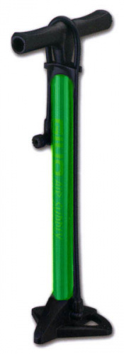 Насос напольный стальной, зеленый, 120 psi, круглый манометр ø38мм на шланге, А/V, F/V автомат. для велосипеда