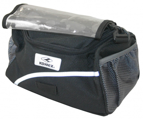 Сумка на руль, 25x15x16см, прозрачный карман для карты, влагозащитный чехол, с плечевым ременем. для велосипеда