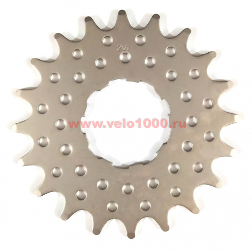 Звезда 20Tx3/32" шлицевая, CR-MO, для втулки Single Speed или кассетной втулки, серая. для велосипеда